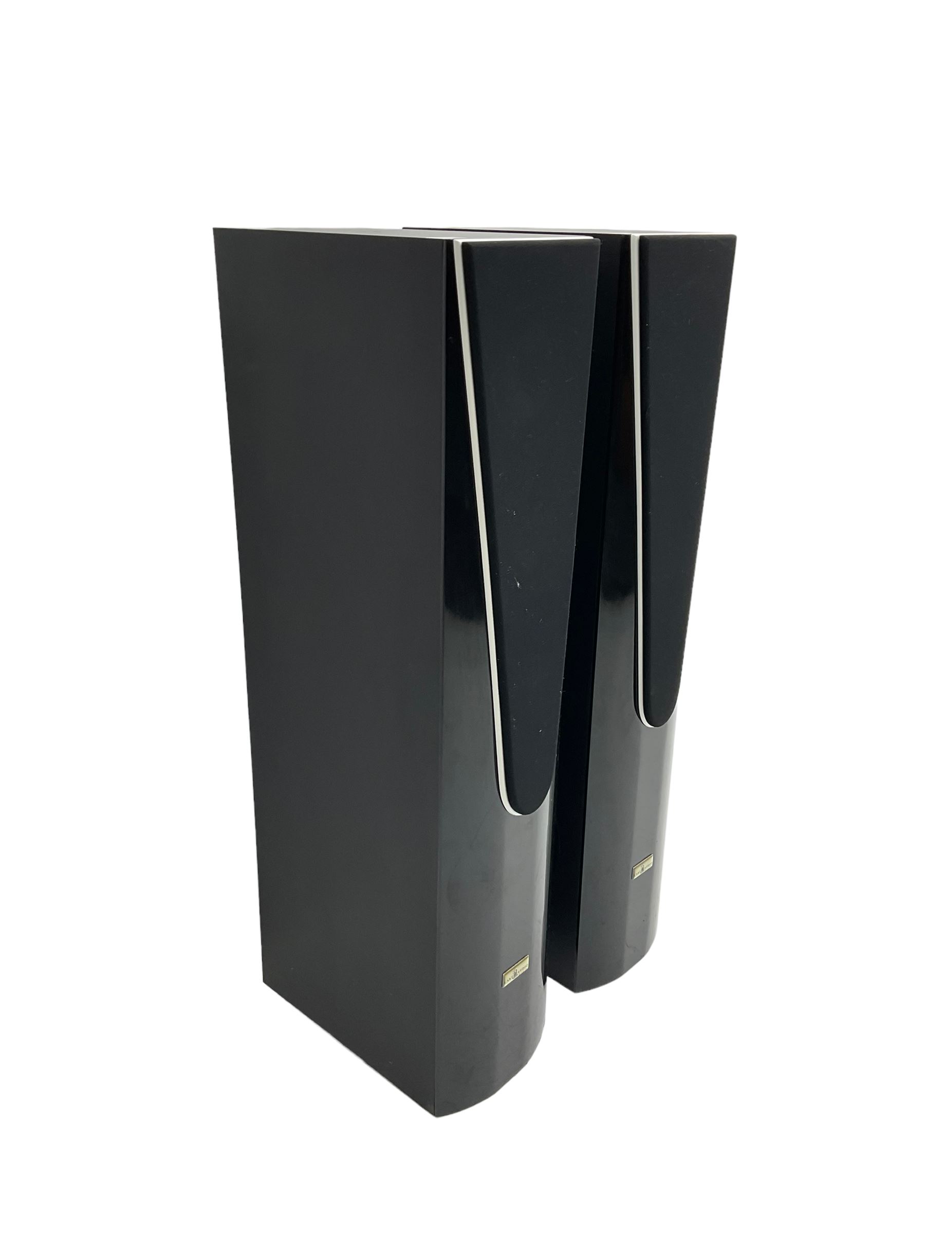 Pair Lake Audio 120W floorstanding speakers in black finish