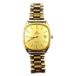  Omega de ville gentleman's quartz wristwatch 1978 boxed with papers and original bracelet  