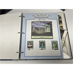 Commemorative stamps mostly relating to the Royal Family and Royal events, including Grenadines of St Vincent, Cayman Islands, Sierra Leone etc, housed in five 'The Royal Family' ring binder albums