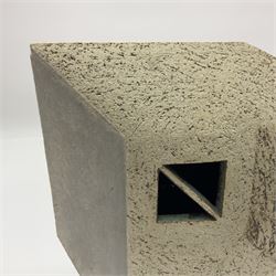 Ben Arnup (British 1954-): trompe l'oeil angular form sculpture, signed and numbered beneath, H20cm