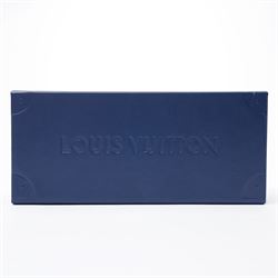 Louis Vuitton - pair of half-rim sunglasses, with gradient tinted lenses with pierced corners, silver and gold-tone frame, the temples signed ‘Louis Vuitton’, unused with original pouch, leather box, booklet and outer box