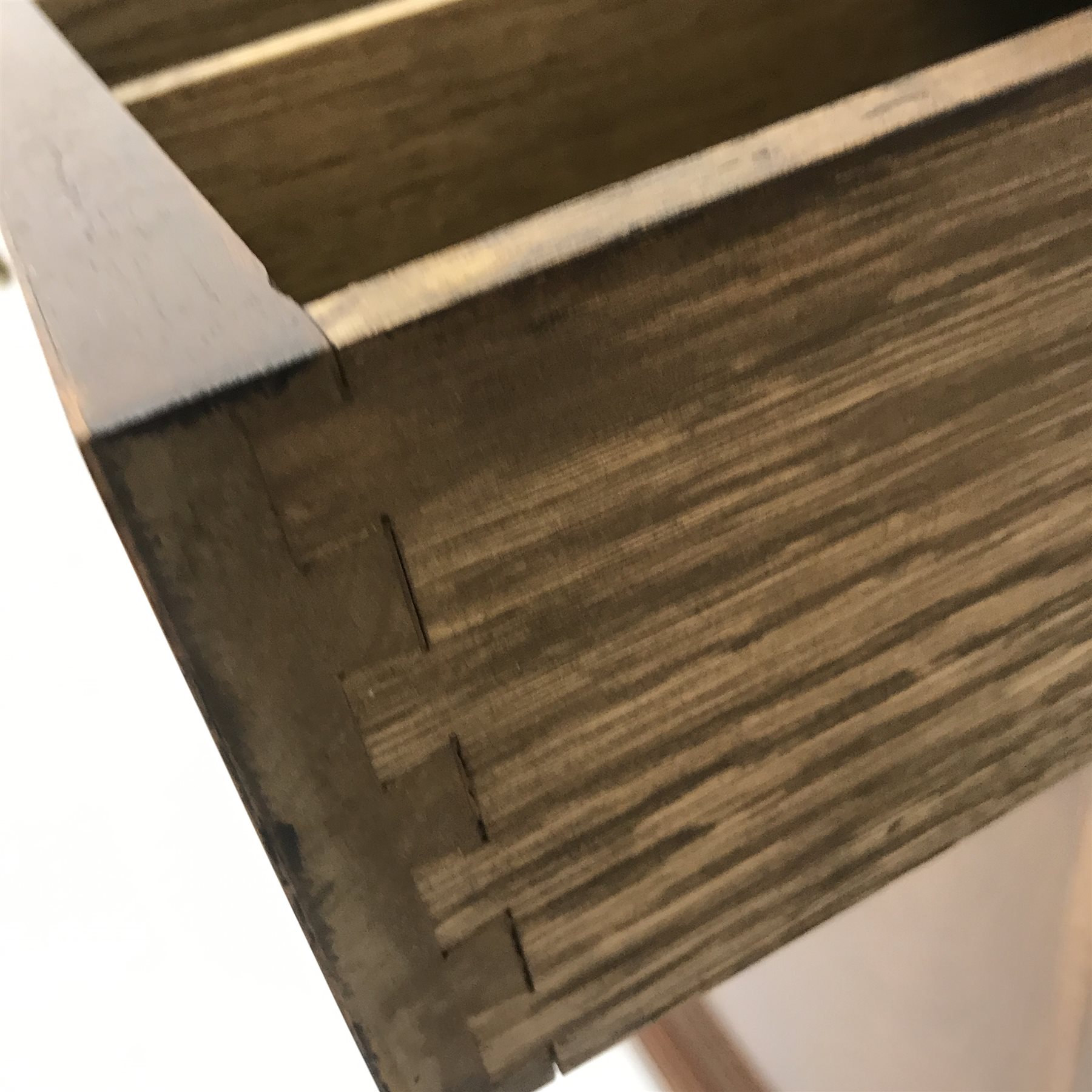 Gotts of Pickering inlaid mahogany side cabinet, two drawers above two cupboards, shaped plinth base, W102cm, H85cm, D38cm