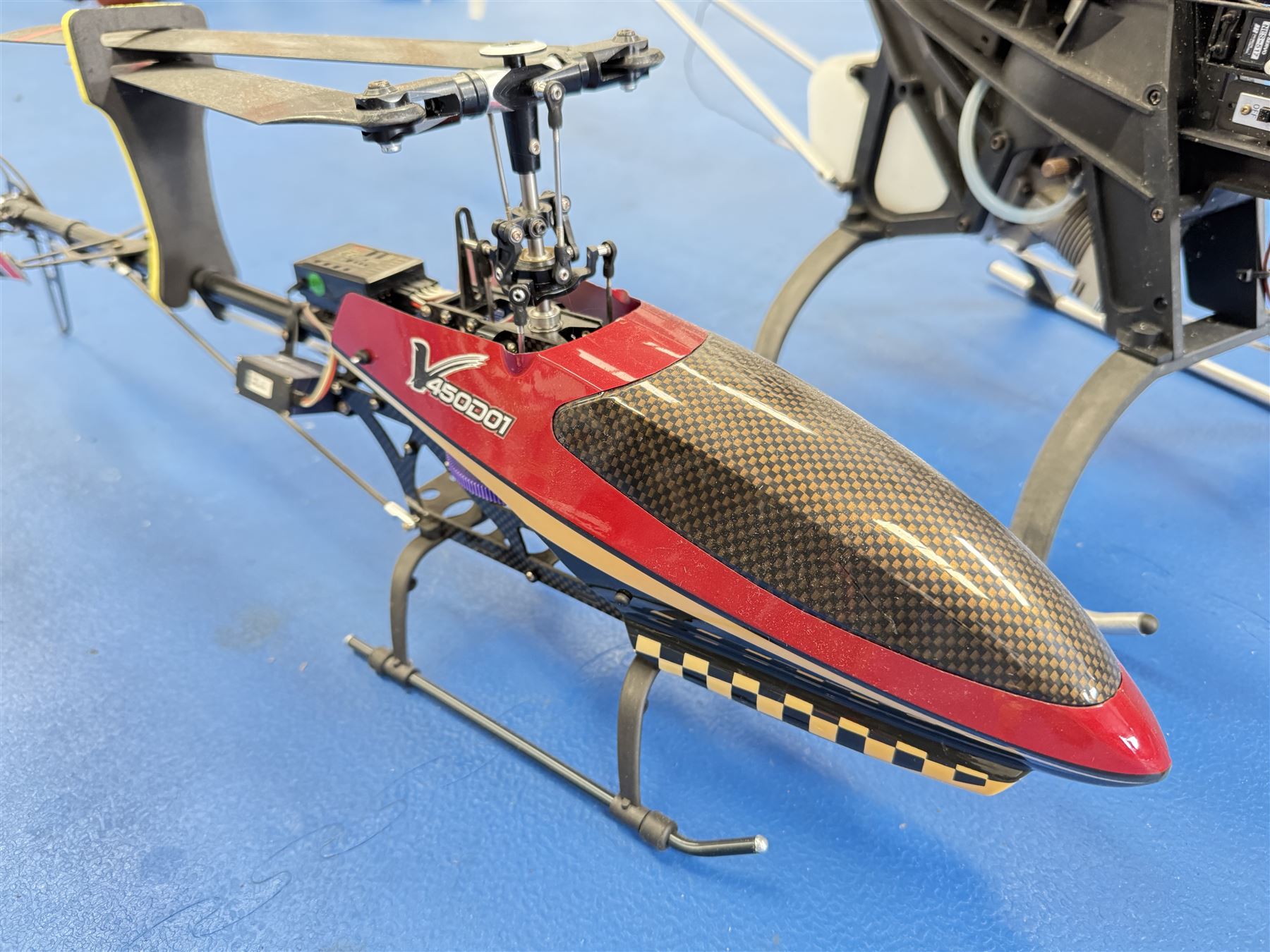 Four RC radio controlled helicopter models