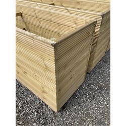 Large Ruby rectangular tanalised timber planter  - THIS LOT IS TO BE COLLECTED BY APPOINTMENT FROM DUGGLEBY STORAGE, GREAT HILL, EASTFIELD, SCARBOROUGH, YO11 3TX