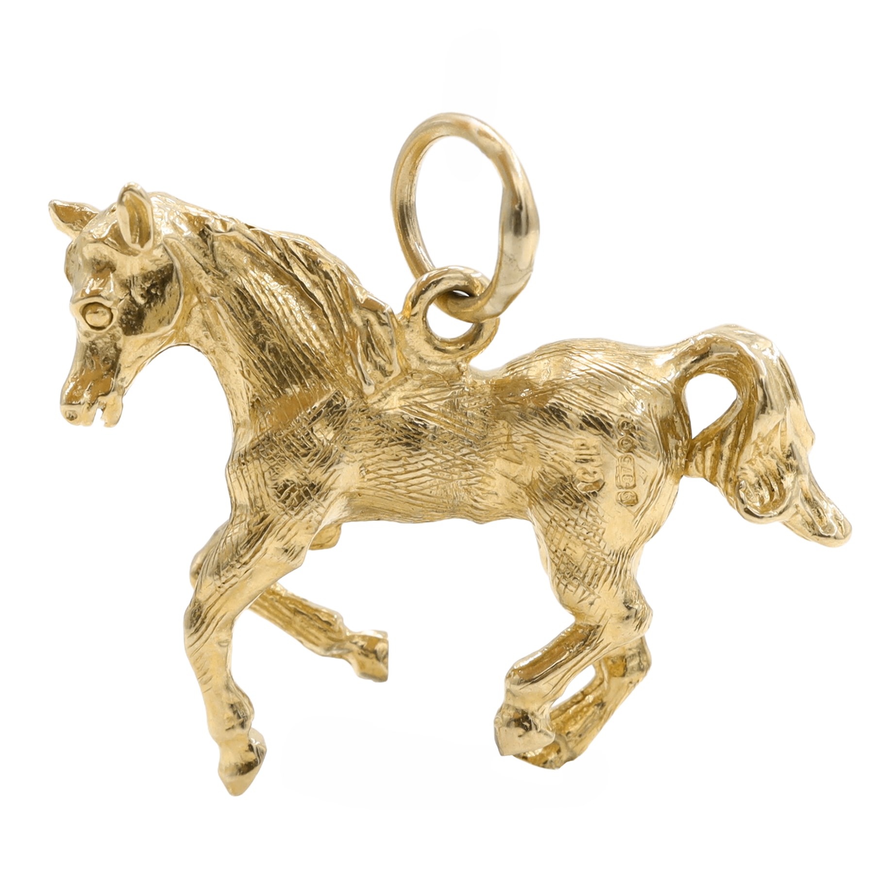 9ct gold horse pendant by Georg Jensen, London 1971