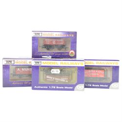 Twenty Dapol 00 gauge wagons, including B371 7 Plank Wagons 'John Timms' and four 8 Plank Wagons 'HC Bull & Co Ltd', all boxed