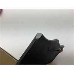 Terry Pratchett Discworld plaques, designed by Clarecraft, comprising 'the First Discworld Event Clarecraft August 95', the collectors guild joining shield, the fools guild DW99C, the seamstresses guild DW98C, the musicians guild DW00C together with 'Door of the mended drum' wall hanging DW17. 