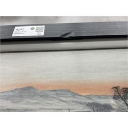 Peter Brook (Northern British 1927-2009): 'Hannah Hauxwell Waving Goodbye', limited edition print signed and numbered 7/80, 34cm x 57cm 