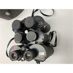 Seven cased pairs of Swift binoculars, to include Ranger Mk I 10x50, Saratoga Mk II 8x40, Newport 10x50, Audubon 8.5x44 etc