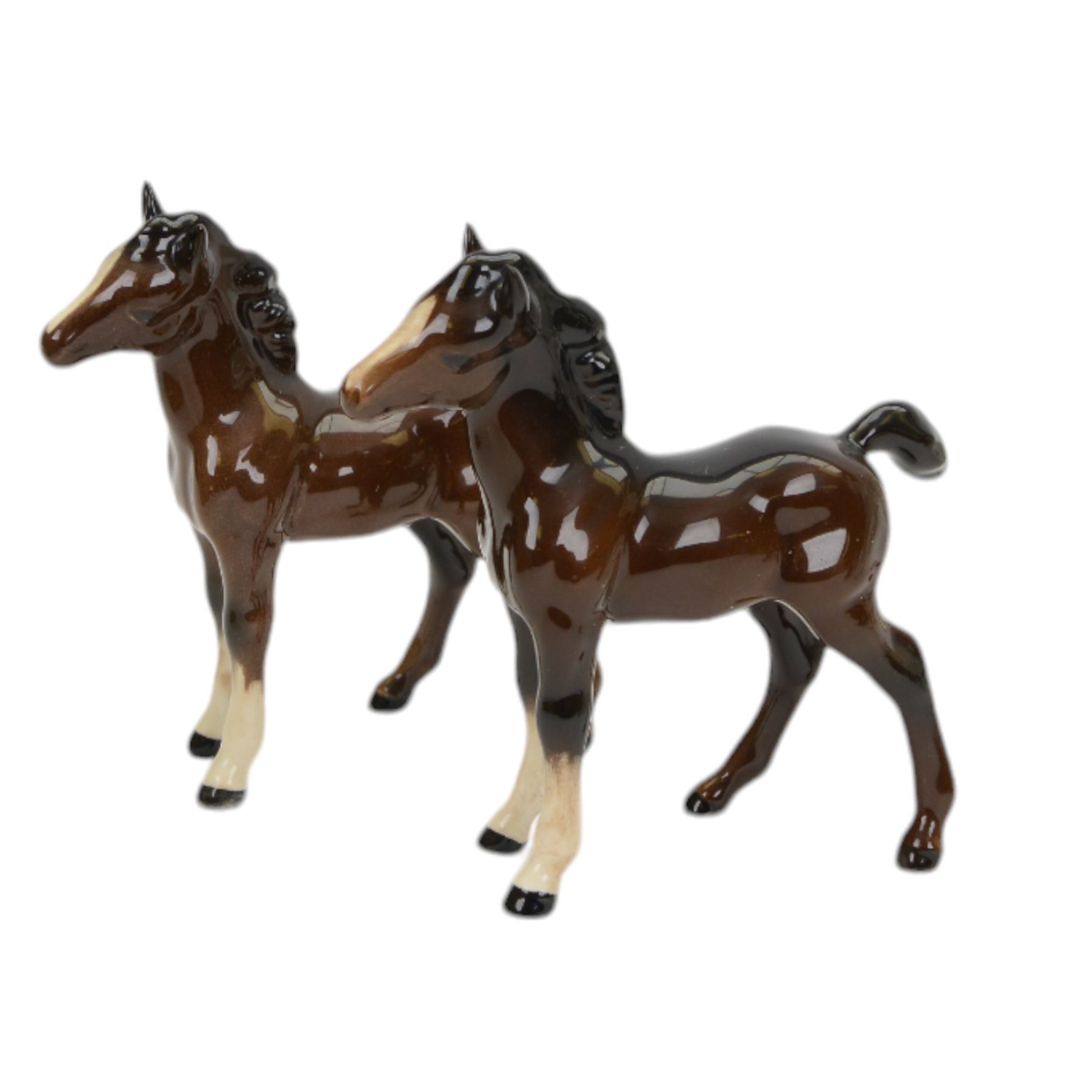 Ten Beswick horse figures, Shetland pony 1648, Foal 915, Connemara etc  