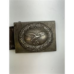 WWII Third Reich German Luftwaffe buckle depicting the Reichsadler clutching a Swastika surrounded by laurel wreath, marked 1940 to the back, L7cm, H5cm