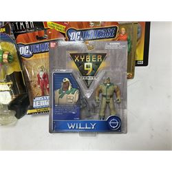 Twenty-four carded action figures of Batman (11) and other Super Heroes including Spiderman, DC Universe, Xyber 9 etc; all in unopened blister packs (24)