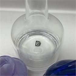 Dartington Crystal decanter, Caithness glass vase and a FM Ronneby glass fish