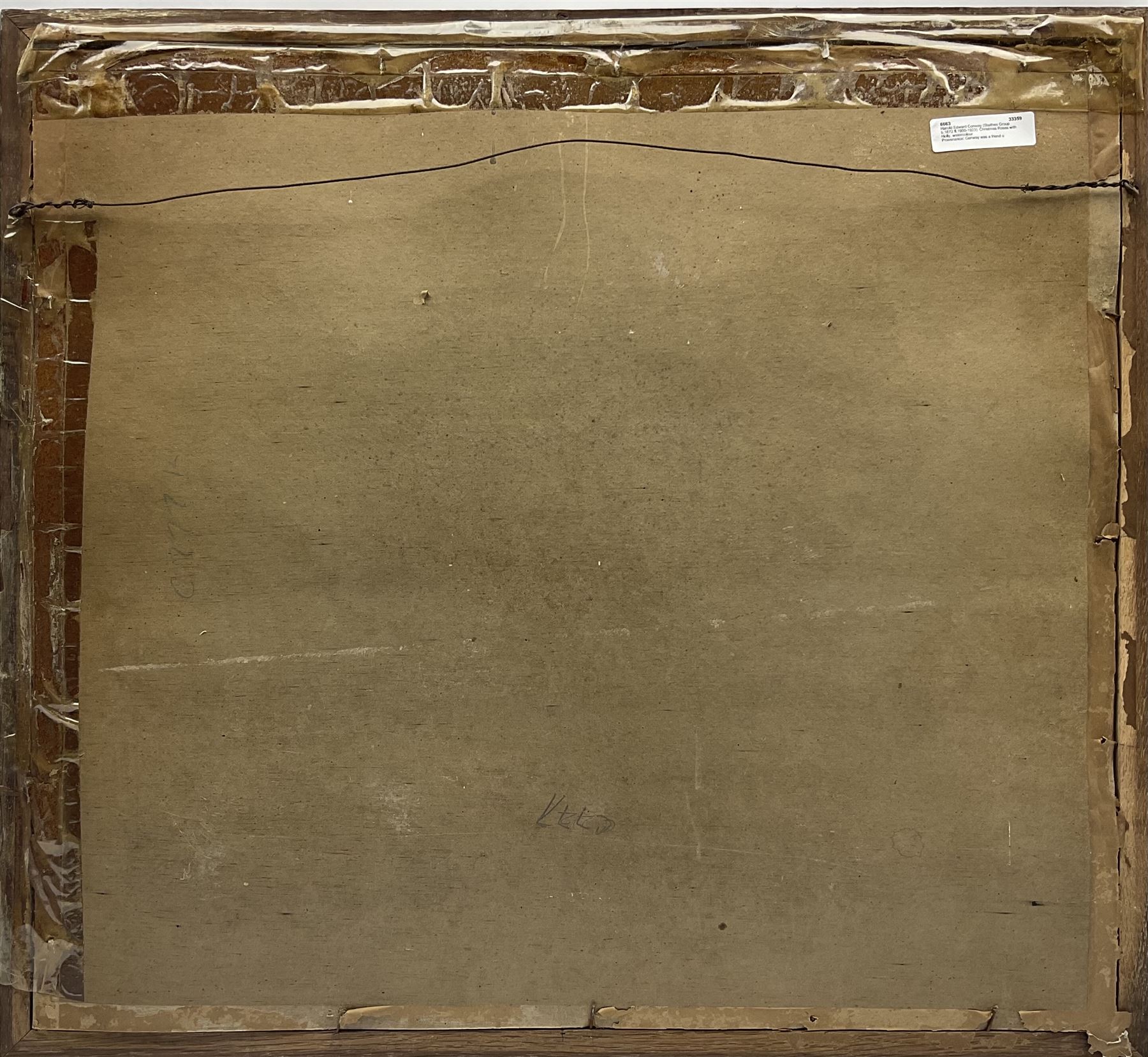 Harold Edward Conway (Staithes Group 1872-1949): Christmas Roses with Holly, watercolour signed and dated 1946, 34cm x 39cm
Provenance: Conway was a friend of the vendor's grandparents who lived in Burford, Oxfordshire, where the artist spent most of his life