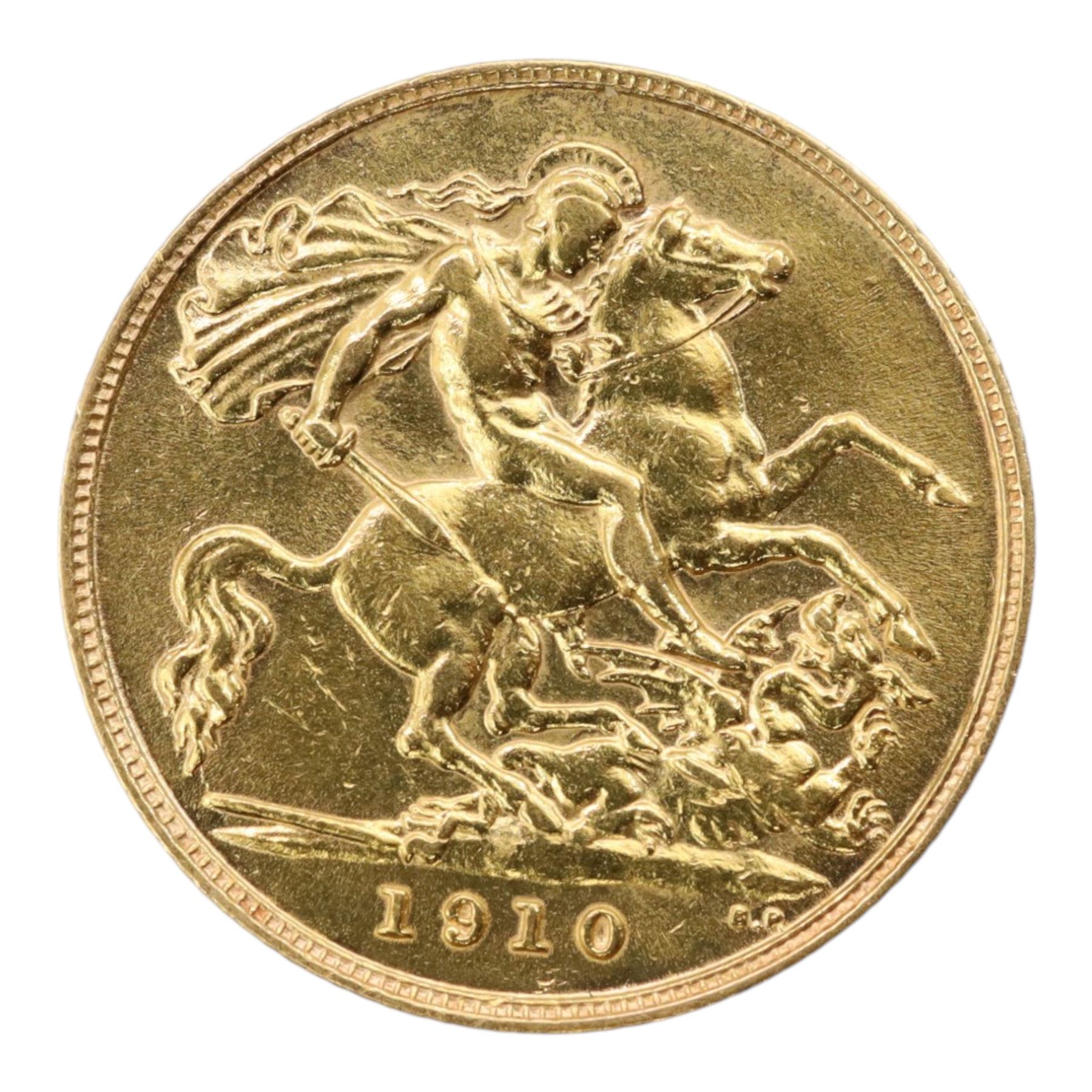 King Edward VII 1910 gold half sovereign coin