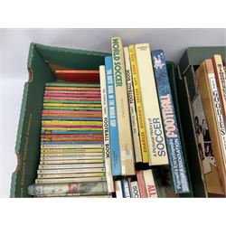 Ladybird books, to include The Farm, Going to School, Jump from the Sky, etc, together with popular book club books, annuals etc, in three boxes 