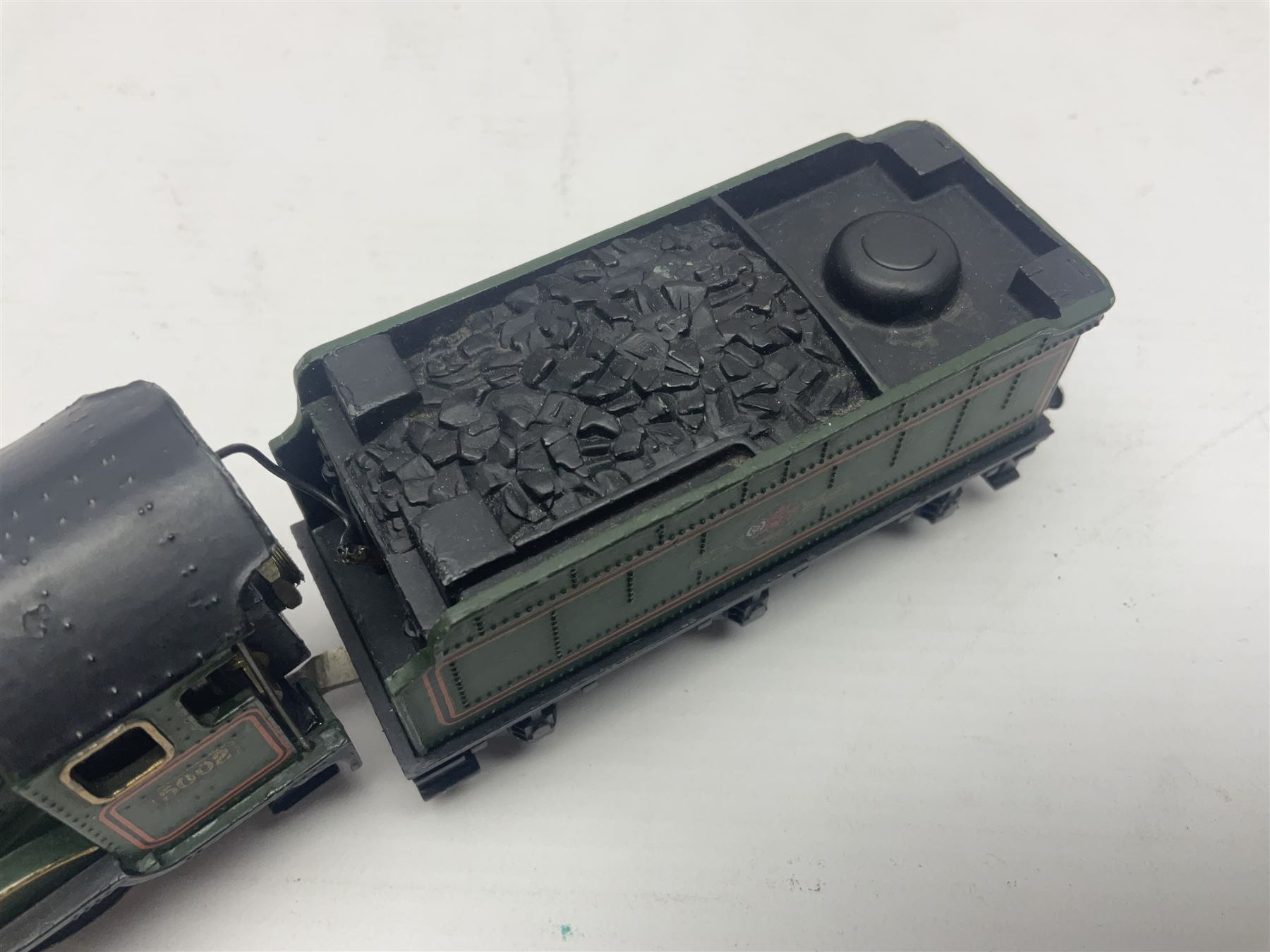 Hornby Dublo - 3-rail Castle Class 4-6-0 locomotive 'Ludlow Castle' No.5002 in lined BR green; in modern unassociated plain red  box