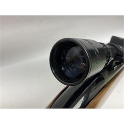 BSA 22 caliber air riffle with telescopic sight, in Fambeau hard case