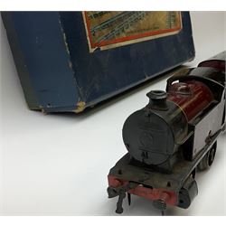 Hornby '0' gauge - Passenger Set No.21 with clockwork No.20 type 0-4-0 tender locomotive No.60985, two coaches and track, boxed; and Tank Passenger Set No.101 for spares or repair with clockwork No.101 type 0-4-0 tank locomotive No.2270, three coaches and track, boxed (2)