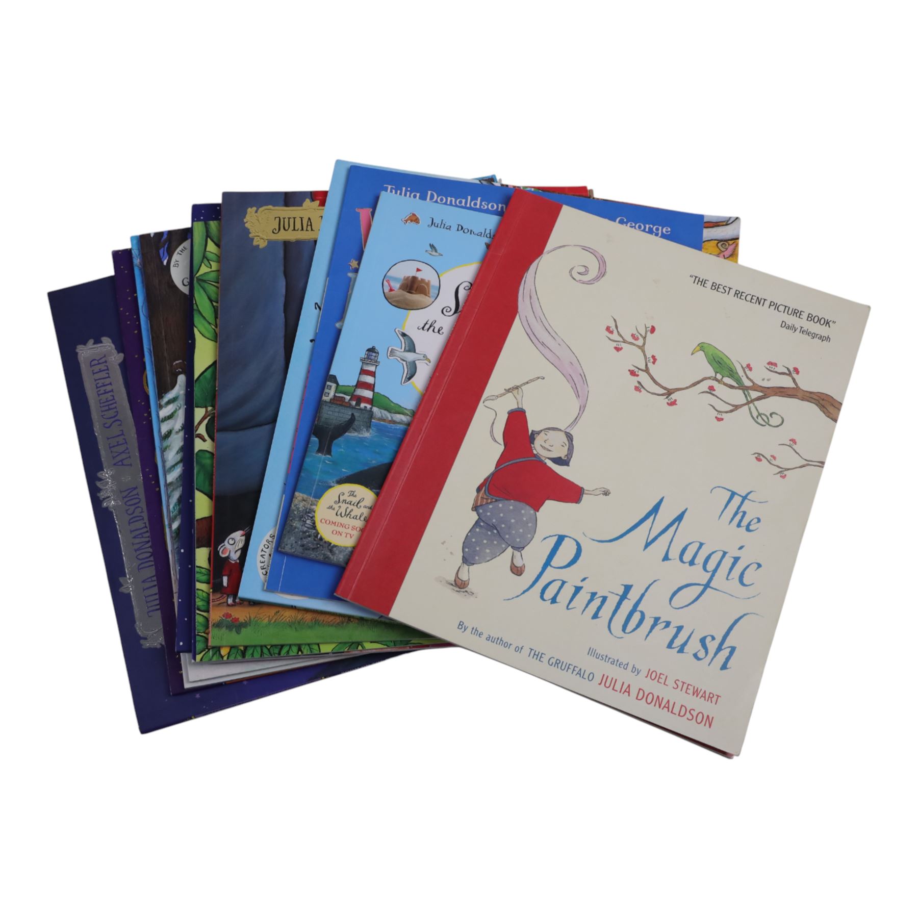 Thirty-three Julia Donaldson and Axel Scheffler books, including twenty first editions and 10th anniversary edition Gruffalo CD