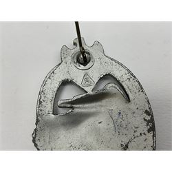 Two WW2 German Panzer Assault/Tank Battle badges - both with traces of silvering; one marked R.K. (Richard Karneth), the other marked A.S. (Adolf Scholze) (2)