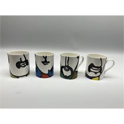 Four limited edition Beatles Yellow Submarine mugs, designed by Paul Smith and made for Thomas Goode, 73/200, in original box