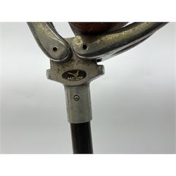Adjustable Gamebird shooting stick, together with Mills Munitions shooting stick, Featherwate shooting stick, five others and two wooden walking sticks.  