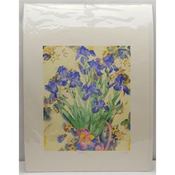 Tanya Short (British 1955-): 'Blue Fins', screenprint signed with initials titled and numbered 11/225, 49cm x 40cm with full margins (unframed)