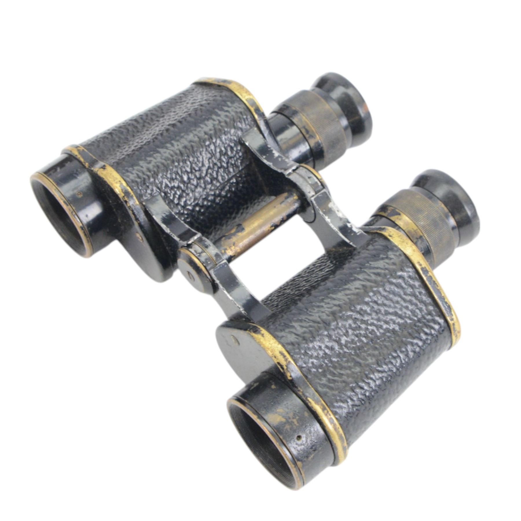 WWII Taylor-Hobson OS420 MA Bino Prism No.2 MK III x6 binoculars, the body marked with broad arrows, the case marked 6E/293 AM, togethter with another pair of Taylor-Hobson OS308 GA Bino Prism No.2 MK.II x6 cased and one other pair of binoculars 
