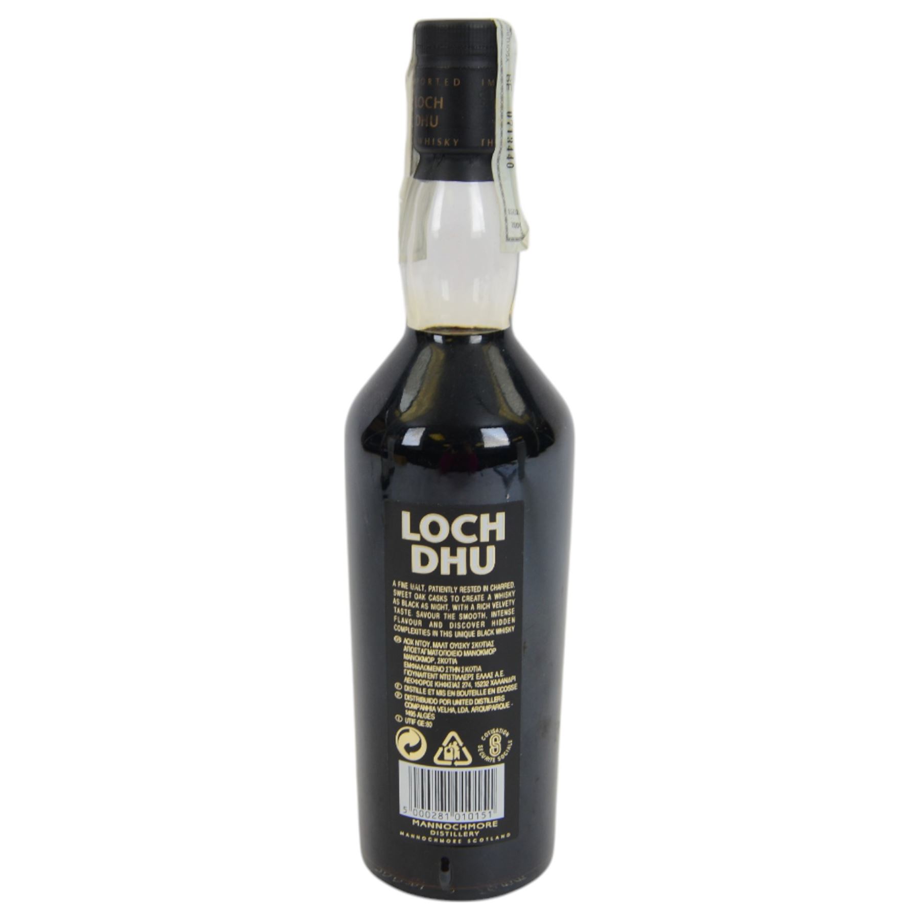 Mannochmore, 10 year old Loch Dhu The Black Whisky, 70cl, 40% vol