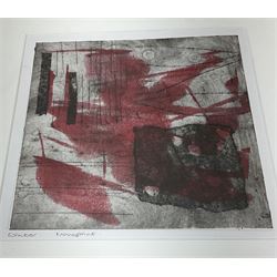 English School (Contemporary): Abstracts, six screenprints signed VE titled and numbered max 20cm x 20cm (6) (framed)