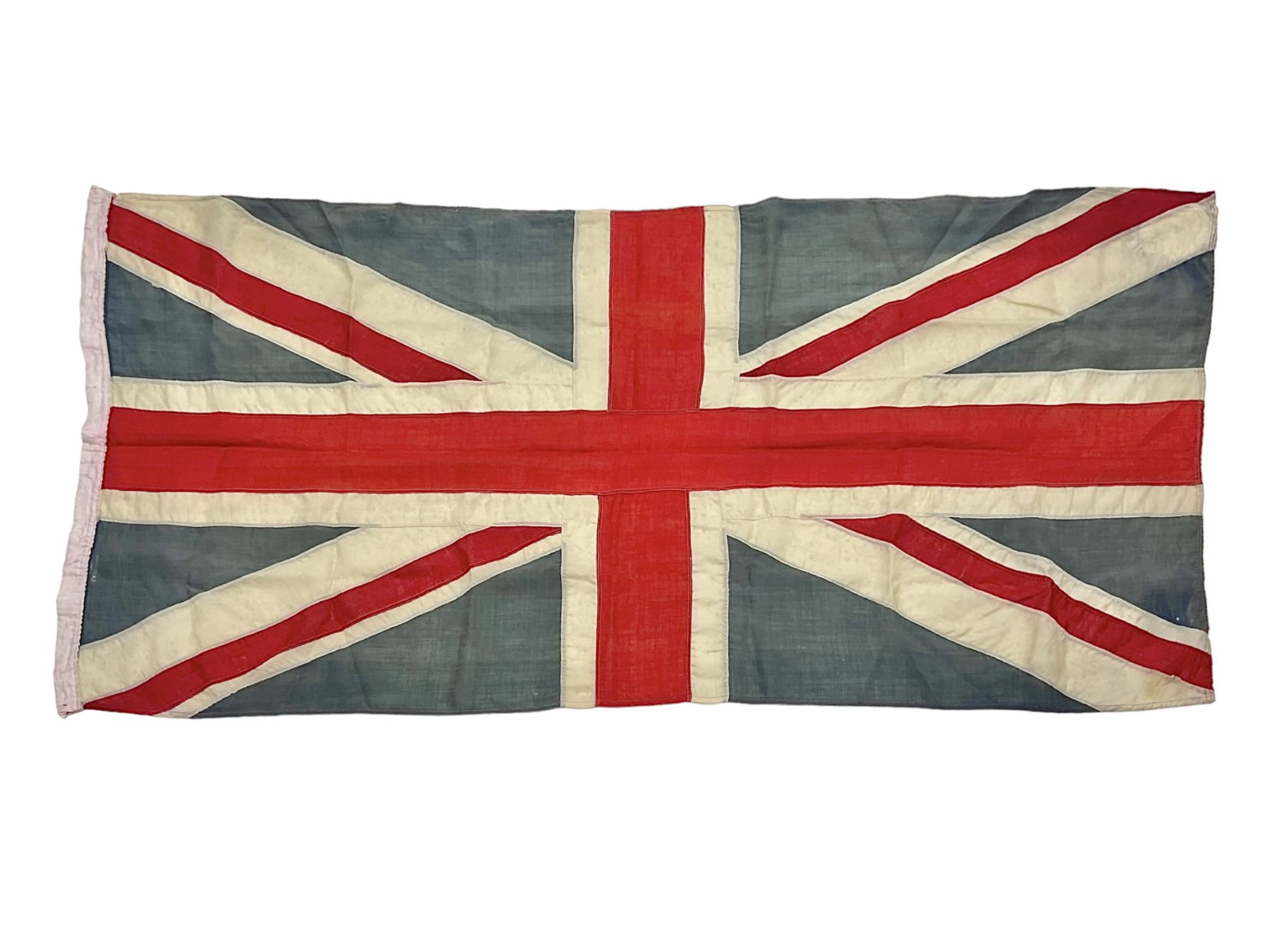 Large linen union jack flag, H89cm, W170cm