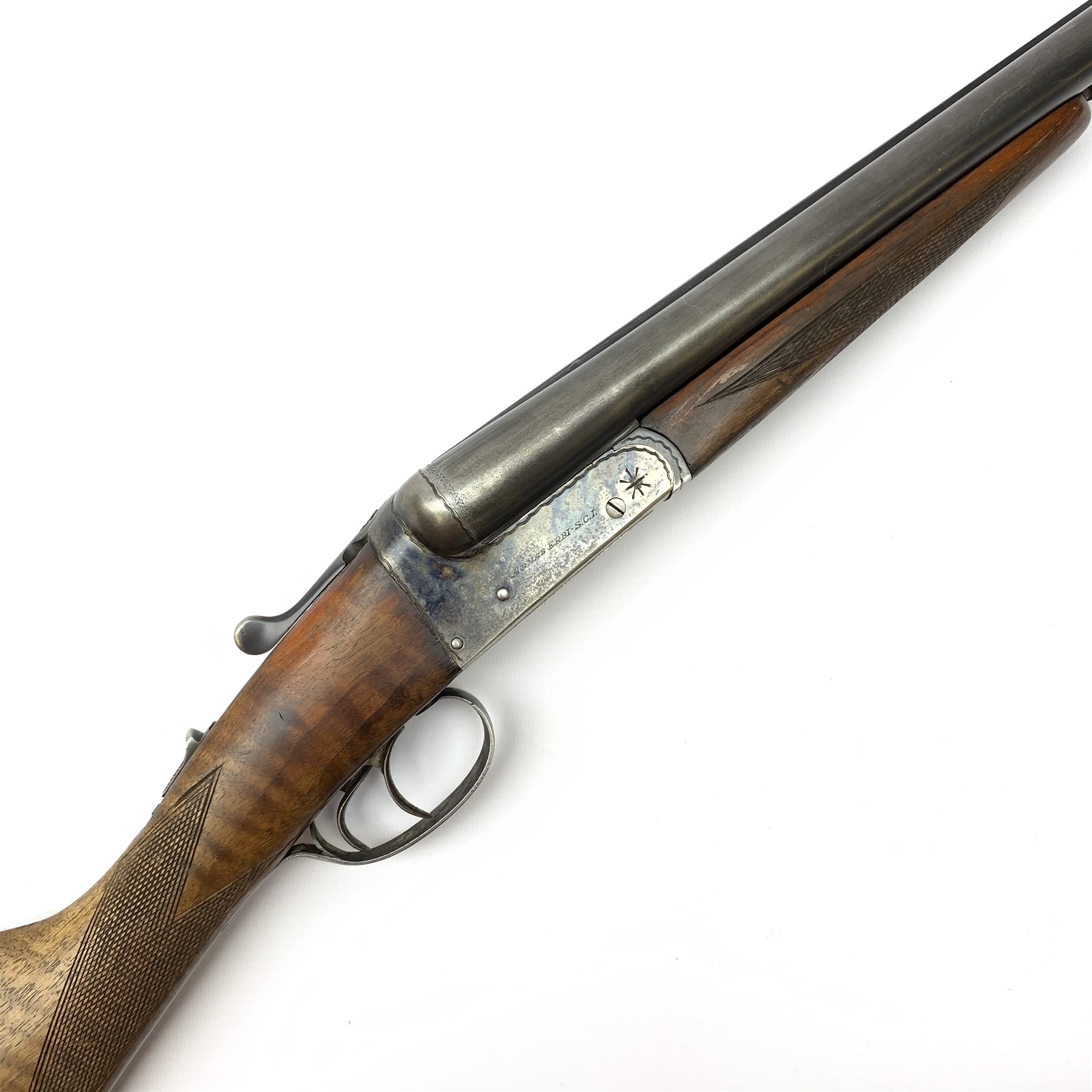 Spanish Armas Erbi 12-bore boxlock non-ejector side-by-side double barrel shotgun with walnut stock and 71cm barrels, No.21051, L115cm overall SHOTGUN CERTIFICATE REQUIRED