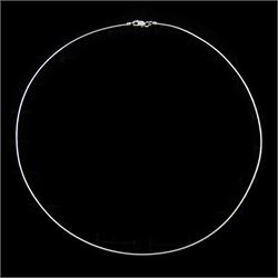 18ct white gold omega chain necklace, hallmarked