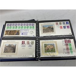Mostly Benham first day covers and post cards, including 'Christmas 1983', 'The City of Edinburgh', 'British Cattle', 'The Cornish Riviera', 'British Insects' etc, housed in eight folders