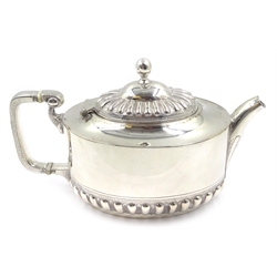  Victorian silver bachelor teapot by John Round & Son Ltd, Sheffield 1887, height 12cm approx 12oz  