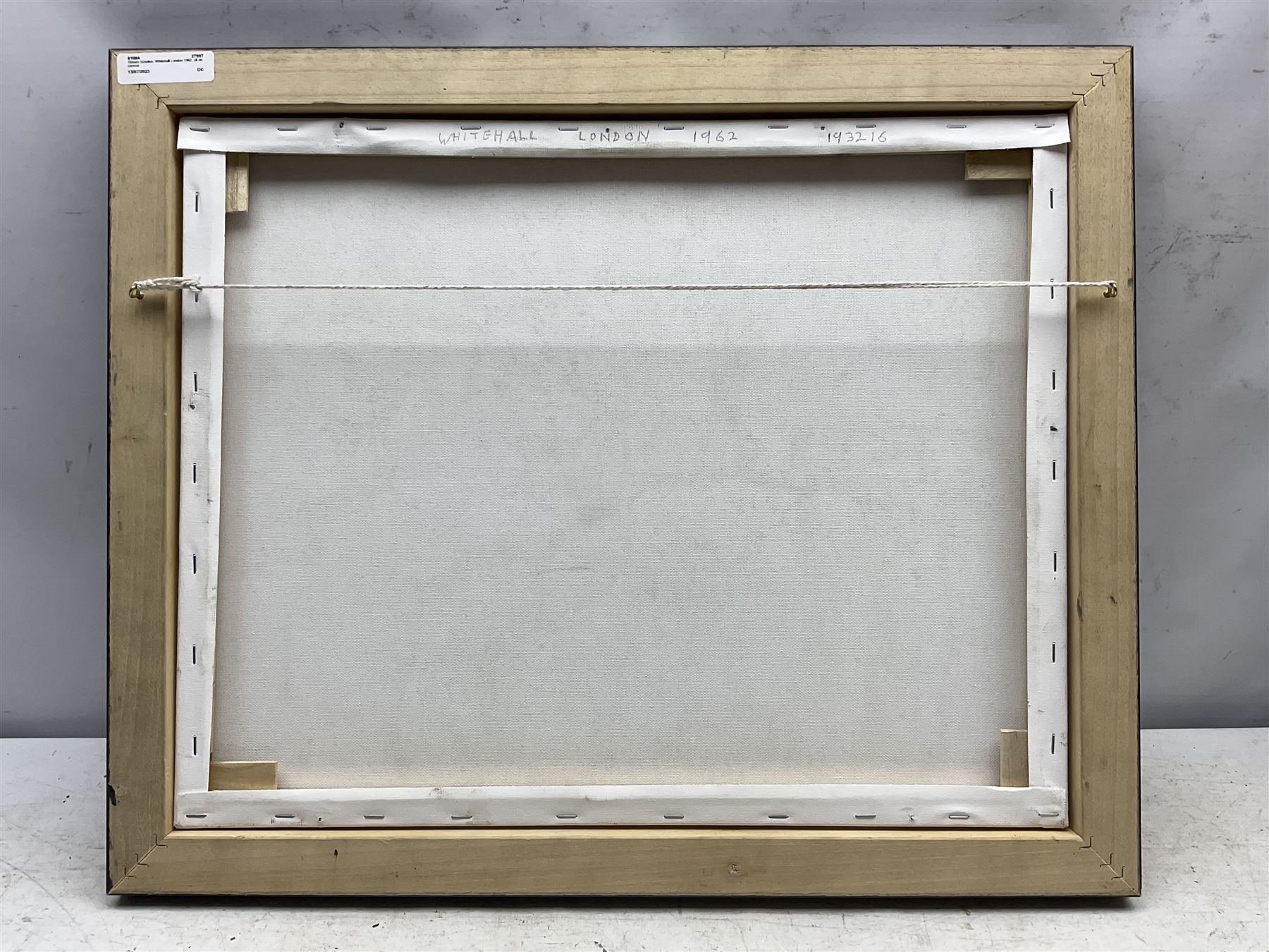 Steven Scholes (Northern British 1952-): 'Whitehall - London 1962', oil on canvas signed, titled verso 39cm x 49cm