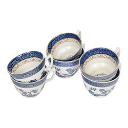 Booths Real Old Willow tea and dinner service, including six dinner plates, eight side plates, four egg cups, milk jug etc 
