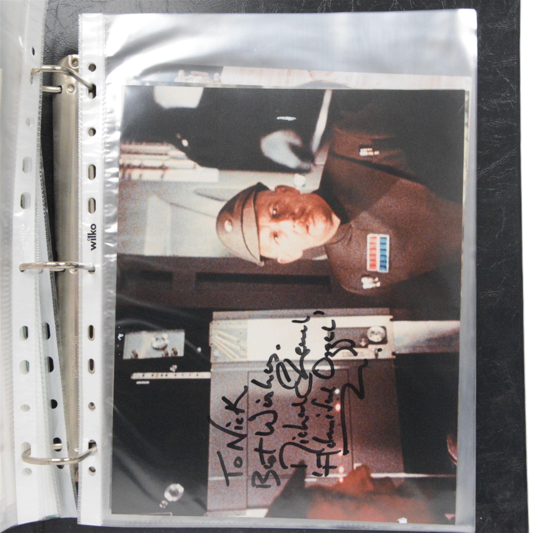 Collection of Sci-Fi signed photographs, mostly Star Wars, including Kenny Baker (R2D2), Jeremy Bulloch (Boba Fett), Michael Carter (Bib Fortuna), Phil Brown (Uncle Owen), Peter Mayhew (Chewbacca), Mike Edmonds (Logray), Warwick Davies (Wicket), Dave Prowse (Darth Vader) and Lou Ferringo (The Hulk), all dedicated, obtained at the Dave Prowse Promotions Mulitcon Event 1998 at The Norbreck Caste Hotel, Blackpool