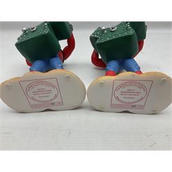 Seven limited edition Robert Harrop figures from the Beano Dandy collection, comprising The Beano Dandy Collection Bash Street Kids 50th Anniversary BSK50, Roger the Dodger's Dad You'd Better Be in There Roger!, two Desperate Dan Safe Cracker BDS13, The Beano Book Front Cover 1959 BDFC03, The Beano Book Front Cover 1973 BDFC01, some first editions, and Beano, Dandy Christmas 2013 The Beano Book 1975 The 10th Day of Christmas, no 137/200, BDCS13, all with boxes