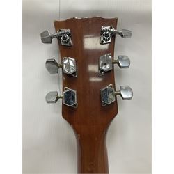1980s Korean Hondo H732 ML six string electric guitar, with walnut finish, L100cm