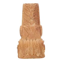 Carved pine architectural corbel, L49cm