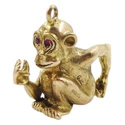 9ct gold monkey pendant/charm by Georg Jensen, London 1963 