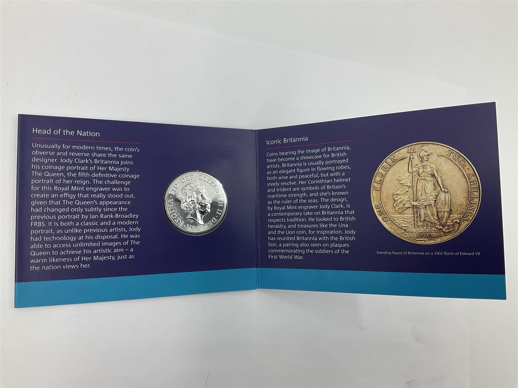 The Royal Mint United Kingdom 2015 fine silver fifty pound Britannia coin, on card