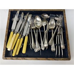 Mappin & Webb oak cased silver plated part canteen of cutlery, together with another cased part canteen with a removable tray