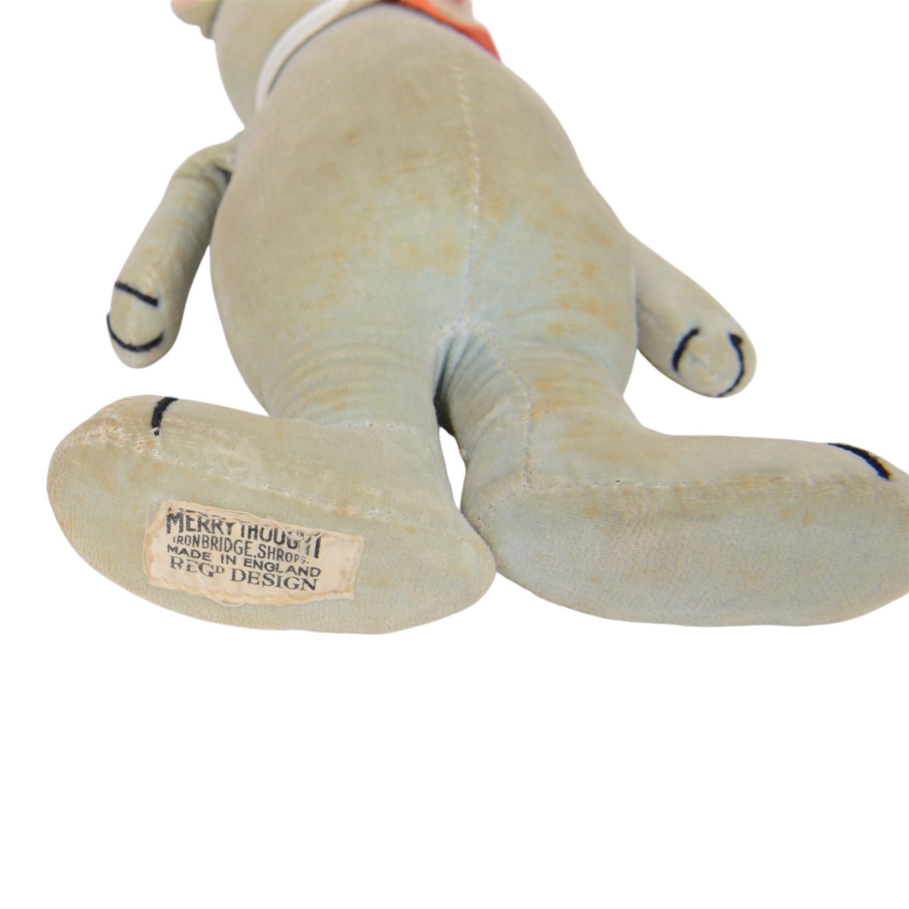 Two Merrythought soft toys, comprising Hanna Barbera Yogi Bear and Huckleberry Hound, both with blue fur and labels to underside of foot, H32cm