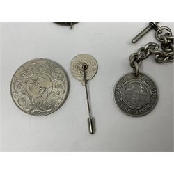 Two Services Rendered badges Nos.B23060 and B201341; two MSO BAOR (Mixed Services Organisation British Army of the Rhine) badges; small quantity of shoulder titles, lapel/sweetheart brooches, buttons and non-military related items