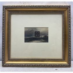 Henry Barlow Carter (British 1803-1867): Castle Ruin, watercolour signed and dated 1837, 9.5cm x 15cm 