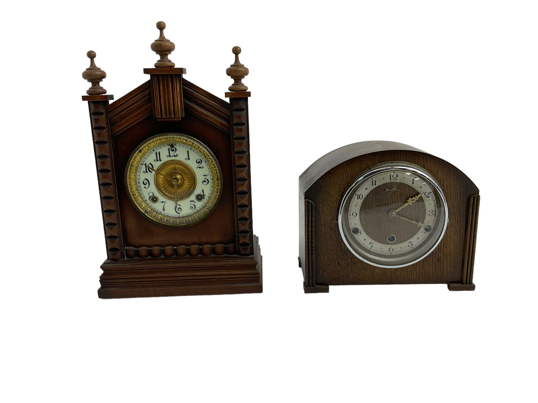 1950’s Westminster chiming clock and an American Edwardian shelf clock