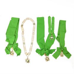 Military and  Hospitaller Order of St. Lazarus of Jerusalem, Knight of Grace, gilt metal a...